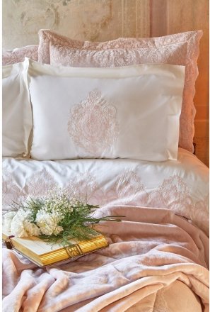 Набір постіль з покривалом + плед Desire pudra 2020-1 пудра євро (10) 200х220 см Набір постіль з покривалом + плед Desire pudra 2020-1 пудра євро (10) 200х220 см