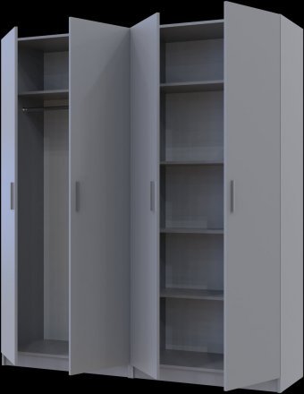 Комплект Doros Промо з полицями Сірий 2+2 ДСП 180х48х204 DRS-011627 (80737771) Комплект Doros Промо з полицями Сірий 2+2 ДСП 180х48х204 DRS-011627 (80737771)
