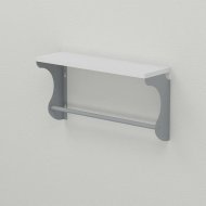 Полиця настінна Ferrum-decor Юзібі 270x700x150 метал Сірий ДСП Біле 16 мм (FRD-102709)