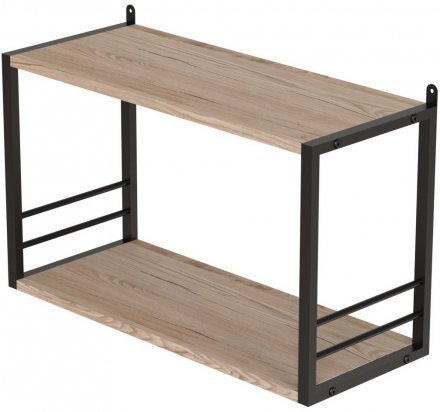 Книжкова полиця універсальна Ferrum-decor Стім 1 38x63x26 чорний ДСП Дуб Сан-Марино 16мм (FRD-104086)