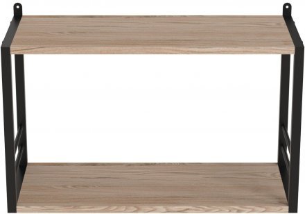 Книжкова полиця універсальна Ferrum-decor Стім 1 38x63x26 чорний ДСП Дуб Сан-Марино 16мм (FRD-104086)