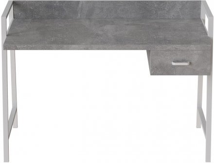 Письмовий стіл Ferrum-decor 750x1200x600 Білий метал ДСП Бетон 32 мм (FRD-103463)