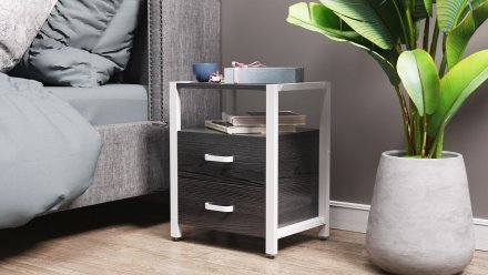 Тумба універсальна Ferrum-decor Вів'єн 2/2 50x41x40 білий ДСП Сосна Кембра 16мм (FRD-104165) Тумба універсальна Ferrum-decor Вів'єн 2/2 50x41x40 білий ДСП Сосна Кембра 16мм (FRD-104165)