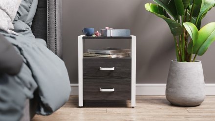 Тумба універсальна Ferrum-decor Вів'єн 2/2 50x41x40 білий ДСП Сосна Кембра 16мм (FRD-104165) Тумба універсальна Ferrum-decor Вів'єн 2/2 50x41x40 білий ДСП Сосна Кембра 16мм (FRD-104165)
