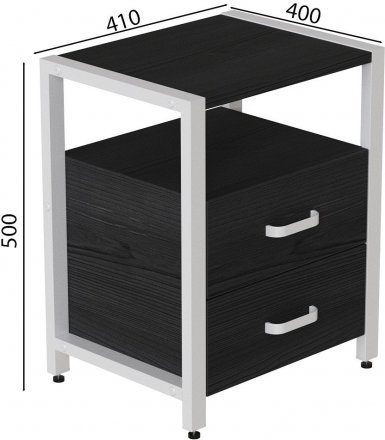 Тумба універсальна Ferrum-decor Вів'єн 2/2 50x41x40 білий ДСП Сосна Кембра 16мм (FRD-104165) Тумба універсальна Ferrum-decor Вів'єн 2/2 50x41x40 білий ДСП Сосна Кембра 16мм (FRD-104165)
