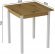 Стіл кухонний Ferrum-decor Дієго 75x80x80 Білий ДСП Дуб Артизан 16мм (FRD-105711)
