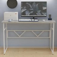 Стіл письмовий Раян Ferrum-decor 750x1200x700 Білий метал ДСП Бетон 16 мм (FRD-106496) Стіл письмовий Раян Ferrum-decor 750x1200x700 Білий метал ДСП Бетон 16 мм (FRD-106496)