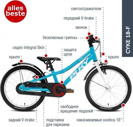 Двоколісний велосипед Cyke 18-1 Alu F 4419 freshblue Двоколісний велосипед Cyke 18-1 Alu F 4419 freshblue