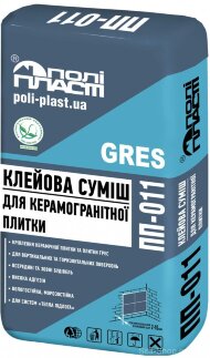 Клейова суміш для керамогранітної плитки ПП-011 GRES Клейова суміш для керамогранітної плитки ПП-011 GRES