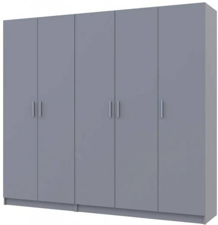 Шафа для одягу Doros Промо Сірий 2+3 ДСП 225х48х204 DRS-011628 (80737767)