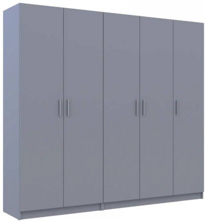 Шафа для одягу Doros Промо Сірий 2+3 ДСП 225х48х204 DRS-011628 (80737767)