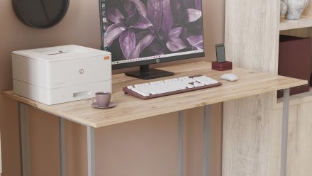 Комп'ютерний стіл Ferrum-decor Ханна 75x140x60 сірий ДСП Дуб Сан-Марино 16мм (FRD-101414)