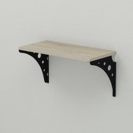 Полиця настінна Ferrum-decor Ханді 2 240x600x240 метал Чорний ДСП Сонома 16 мм (FRD-102578) Полиця настінна Ferrum-decor Ханді 2 240x600x240 метал Чорний ДСП Сонома 16 мм (FRD-102578)
