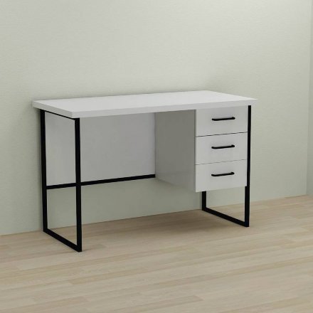 Письмовий стіл Ferrum-decor Гаррі 76x140x70 чорний ДСП Біле 32мм (FRD-103566) Письмовий стіл Ferrum-decor Гаррі 76x140x70 чорний ДСП Біле 32мм (FRD-103566)