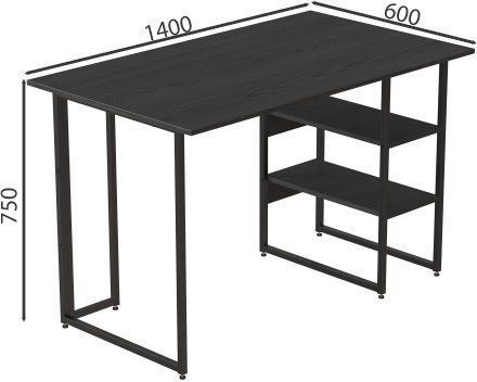 Комп'ютерний стіл Ferrum-decor Кевін 75x140x60 чорний ДСП Сосна Кембра 32мм (FRD-103818) Комп'ютерний стіл Ferrum-decor Кевін 75x140x60 чорний ДСП Сосна Кембра 32мм (FRD-103818)