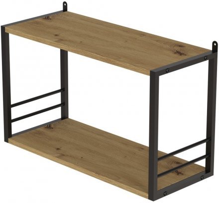 Книжкова полиця універсальна Ferrum-decor Стім 1 38x63x26 чорний ДСП Дуб Артизан 16мм (FRD-104087) Книжкова полиця універсальна Ferrum-decor Стім 1 38x63x26 чорний ДСП Дуб Артизан 16мм (FRD-104087)