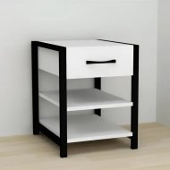 Тумба універсальна Ferrum-decor Вів'єн 1/2 50x41x40 чорний ДСП Біле 16мм (FRD-104121) Тумба універсальна Ferrum-decor Вів'єн 1/2 50x41x40 чорний ДСП Біле 16мм (FRD-104121)
