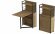 Стіл книжка з етажеркою Практик 1 Ferrum-decor 1200x640x990 Чорний метал ДСП Дуб Артизан 16 мм (FRD-104616)