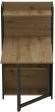 Стіл книжка з етажеркою Практик 1 Ferrum-decor 1200x640x990 Чорний метал ДСП Дуб Артизан 16 мм (FRD-104616)