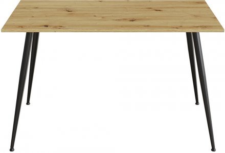 Стіл кухонний Марсель 40 Ferrum-decor 75x120x70 Чорний метал ДСП Дуб Артизан 16 мм (FRD-106768)