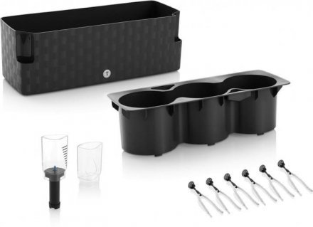 Вазон із системою автополиву Cobble Trio 6,2 л антрацит (8595096966306) 79007