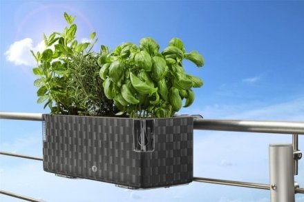 Вазон із системою автополиву Cobble Trio 6,2 л антрацит (8595096966306) 79007