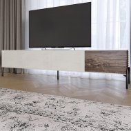 Тумба під телевізор на чорних металевих ніжках LION Грей Бетон Style/Дерево (LION-042518) Тумба під телевізор на чорних металевих ніжках LION Грей Бетон Style/Дерево (LION-042518)