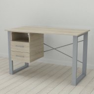 Письмовий стіл із ящиками Ferrum-decor Оскар 750x1200x600 метал Сірий ДСП Дуб Сонома 16 мм (FRD-103230) Письмовий стіл із ящиками Ferrum-decor Оскар 750x1200x600 метал Сірий ДСП Дуб Сонома 16 мм (FRD-103230)