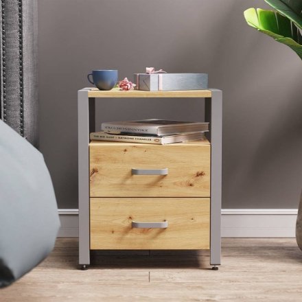 Тумба універсальна Ferrum-decor Вів'єн 2/2 50x41x40 сірий ДСП Дуб Сан-Марино 16мм (FRD-104167) Тумба універсальна Ferrum-decor Вів'єн 2/2 50x41x40 сірий ДСП Дуб Сан-Марино 16мм (FRD-104167)