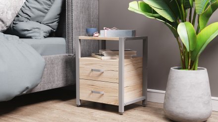 Тумба універсальна Ferrum-decor Вів'єн 2/2 50x41x40 сірий ДСП Дуб Сан-Марино 16мм (FRD-104167) Тумба універсальна Ferrum-decor Вів'єн 2/2 50x41x40 сірий ДСП Дуб Сан-Марино 16мм (FRD-104167)