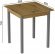 Стіл кухонний Ferrum-decor Дієго 75x80x80 Сірий ДСП Дуб Артизан 32мм (FRD-105713)