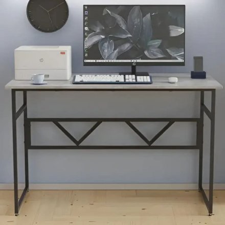 Стіл письмовий Раян Ferrum-decor 750x1200x700 Чорний метал ДСП Бетон 32 мм (FRD-106498) Стіл письмовий Раян Ferrum-decor 750x1200x700 Чорний метал ДСП Бетон 32 мм (FRD-106498)