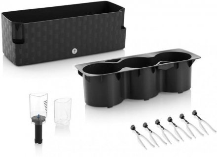 Вазон із системою автополиву Cobble Trio 6,2 л білий (8595096966283) 79006 Вазон із системою автополиву Cobble Trio 6,2 л білий (8595096966283) 79006