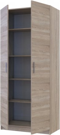 Шафа розпашна для одягу Doros Промо 90х48х204 см Дуб сонома (DRS-011196) Шафа розпашна для одягу Doros Промо 90х48х204 см Дуб сонома (DRS-011196)