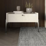 Тумба приліжкова LION Wood з однією шухлядою Бетон style (чорні ножки) (LION-041309) Тумба приліжкова LION Wood з однією шухлядою Бетон style (чорні ножки) (LION-041309)