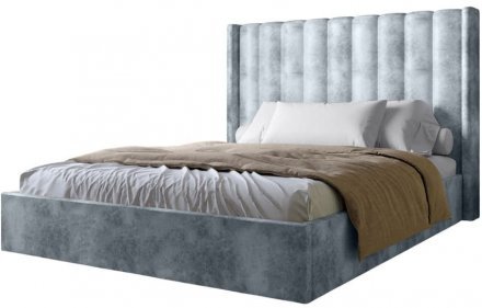 Двоспальне ліжко з підйомним механізмом LION Ніно 180x200 см SILK 301 Димчастий (LION-045028)