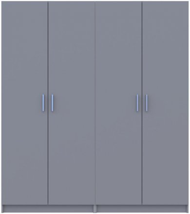 Шафа для одягу Doros Промо Сірий 2+2 ДСП 180х48х204 DRS-011630 (80737766) Шафа для одягу Doros Промо Сірий 2+2 ДСП 180х48х204 DRS-011630 (80737766)