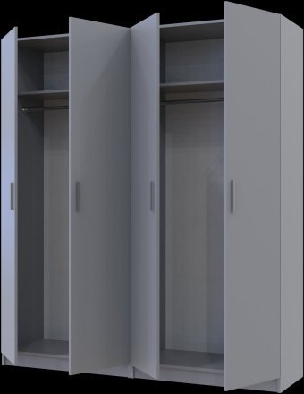 Шафа для одягу Doros Промо Сірий 2+2 ДСП 180х48х204 DRS-011630 (80737766) Шафа для одягу Doros Промо Сірий 2+2 ДСП 180х48х204 DRS-011630 (80737766)