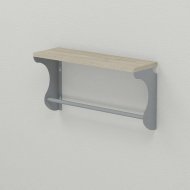 Полиця настінна Ferrum-decor Юзібі 270x700x150 метал Сірий ДСП Сонома 16 мм (FRD-102712)