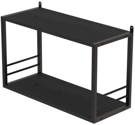 Книжкова полиця універсальна Ferrum-decor Стим 1 38x63x26 чорний ДСП Сосна Кембра 16мм (FRD-104090)
