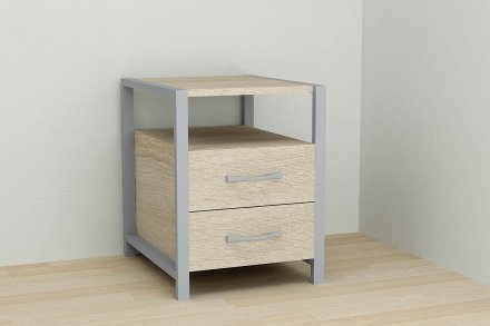 Тумба універсальна Ferrum-decor Вів'єн 2/2 50x41x40 сірий ДСП Дуб Сонома 16мм (FRD-104168) Тумба універсальна Ferrum-decor Вів'єн 2/2 50x41x40 сірий ДСП Дуб Сонома 16мм (FRD-104168)