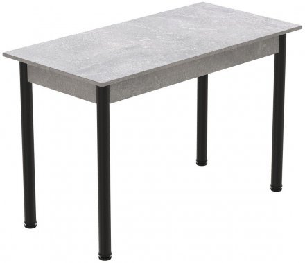Стіл кухонний Ferrum-decor Беніта 75x120x80 Чорний ДСП Бетон 16мм (FRD-105572)