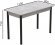 Стіл кухонний Ferrum-decor Беніта 75x120x80 Чорний ДСП Бетон 16мм (FRD-105572)