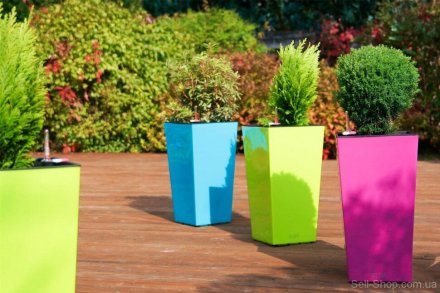 Вазон Elise 30 см фуксія матовий 4111386012 Вазон Elise 30 см фуксія матовий 4111386012