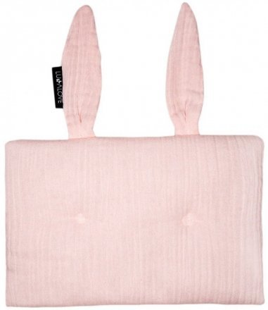 Подушка-кролик муслінова 20x30 см Powder Pink lullalove-7446 Подушка-кролик муслінова 20x30 см Powder Pink lullalove-7446