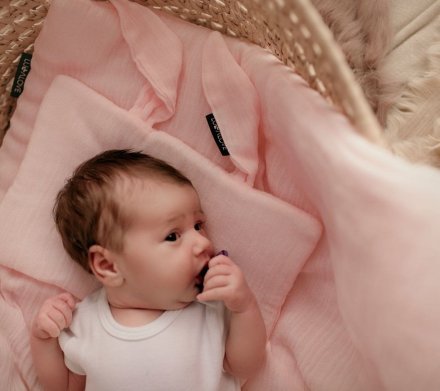 Подушка-кролик муслінова 20x30 см Powder Pink lullalove-7446 Подушка-кролик муслінова 20x30 см Powder Pink lullalove-7446