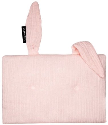 Подушка-кролик муслінова 20x30 см Powder Pink lullalove-7446 Подушка-кролик муслінова 20x30 см Powder Pink lullalove-7446