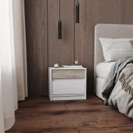 Тумба приліжкова Еверест Стайл-500 50,2х39х44,2 см Німфея Альба (білий)/Дуб краф сірий (DTM-071161) Тумба приліжкова Еверест Стайл-500 50,2х39х44,2 см Німфея Альба (білий)/Дуб краф сірий (DTM-071161)