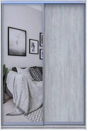 Шафа-купе Doros Сити Лайт Сосна Натти 1 ДСП / 1 дзеркало 150х60х225 (DRS-011965)