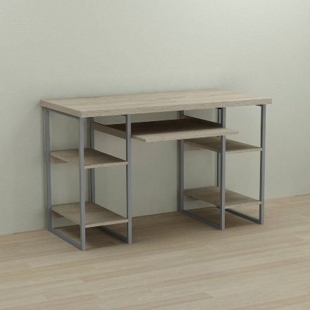 Письмовий стіл Ferrum-decor Тім 76x120x60 сірий ДСП Дуб Сонома 32мм (FRD-102464)